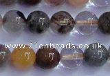 CRU752 15.5 inches 8mm round Multicolor rutilated quartz beads