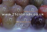 CRU754 15.5 inches 12mm round Multicolor rutilated quartz beads