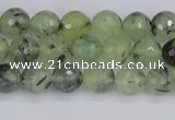 CRU801 15.5 inches 6mm faceted round prehnite gemstone beads