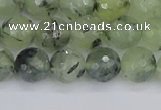 CRU802 15.5 inches 8mm faceted round prehnite gemstone beads