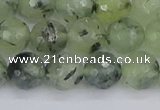 CRU803 15.5 inches 10mm faceted round prehnite gemstone beads