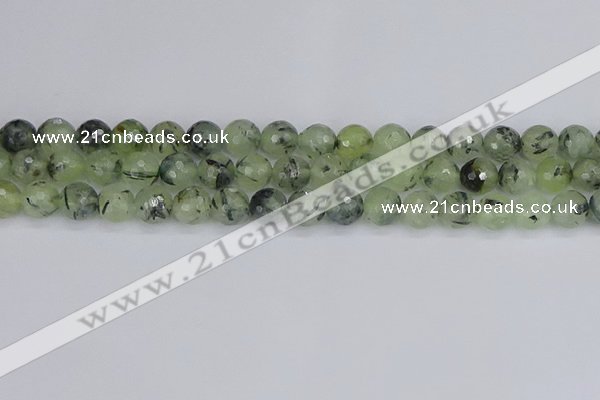 CRU803 15.5 inches 10mm faceted round prehnite gemstone beads