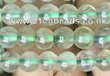 CRU810 15.5 inches 4mm round green rutilated quartz beads