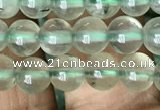 CRU811 15.5 inches 6mm round green rutilated quartz beads