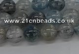 CRU853 15.5 inches 10mm round blue rutilated quartz beads