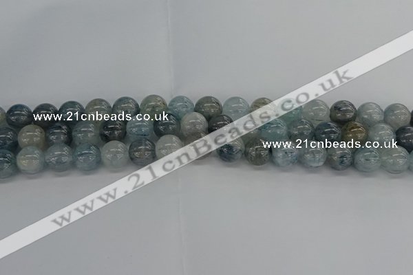 CRU854 15.5 inches 12mm round blue rutilated quartz beads