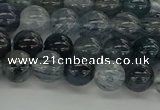 CRU860 15.5 inches 8mm round blue rutilated quartz beads