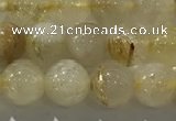 CRU926 15.5 inches 6mm round golden rutilated quartz beads wholesale