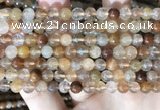 CRU944 15.5 inches 6mm round mixed rutilated quartz beads