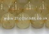 CRU952 15.5 inches 8mm round golden rutilated quartz beads
