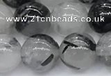 CRU956 15.5 inches 10mm round black rutilated quartz beads