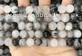 CRU963 15.5 inches 10mm round black rutilated quartz beads