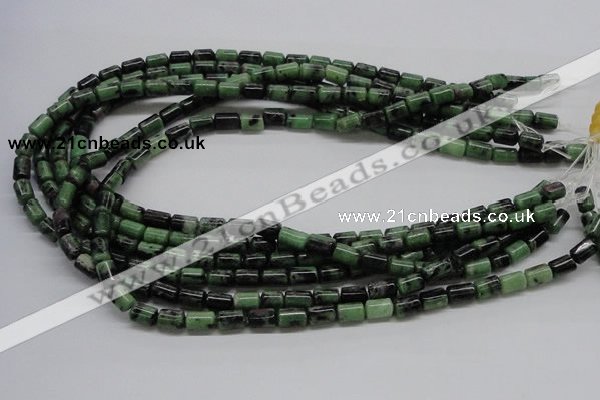 CRZ07 15.5 inches 6*8mm column ruby zoisite gemstone beads Wholesale