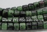 CRZ08 15.5 inches 8*6mm column ruby zoisite gemstone beads Wholesale