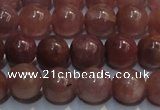 CRZ1000 15.5 inches 6mm - 6.5mm round A- grade natural ruby beads