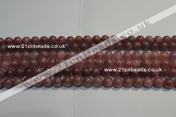 CRZ1000 15.5 inches 6mm - 6.5mm round A- grade natural ruby beads