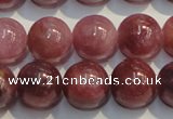 CRZ1006 15.5 inches 7mm - 7.5mm round A+ grade natural ruby beads