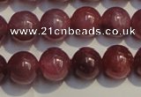 CRZ1008 15.5 inches 6mm - 6.5mm round AA grade natural ruby beads