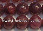 CRZ1009 15.5 inches 7mm - 7.5mm round AA grade natural ruby beads