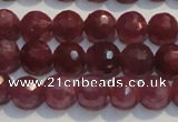 CRZ1011 15.5 inches 5.3mm - 5.8mm faceted round AAA grade ruby beads