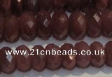 CRZ1014 15.5 inches 4*6mm faceted rondelle A- grade ruby beads
