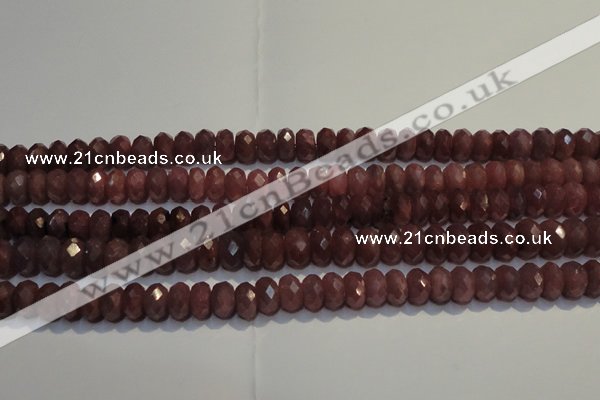 CRZ1014 15.5 inches 4*6mm faceted rondelle A- grade ruby beads