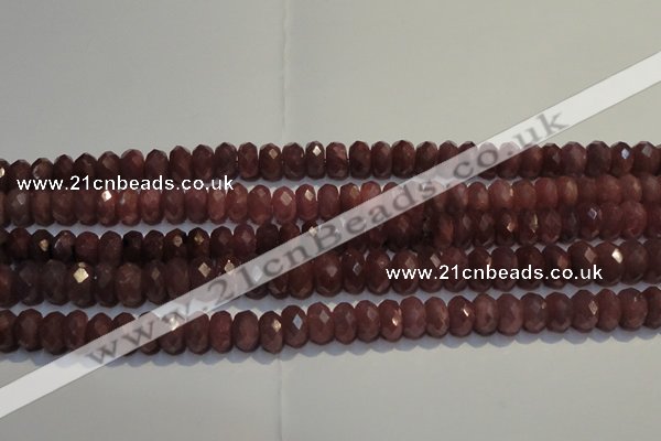 CRZ1015 15.5 inches 5*7mm faceted rondelle A- grade ruby beads