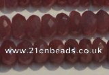 CRZ1018 15.5 inches 4*6mm faceted rondelle A grade ruby beads