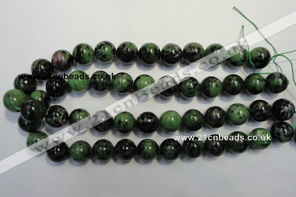 CRZ102 15.5 inches 16mm round ruby zoisite gemstone beads