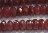CRZ1026 15.5 inches 4*6mm faceted rondelle AA grade ruby beads