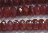 CRZ1027 15.5 inches 5*7mm faceted rondelle AA grade ruby beads