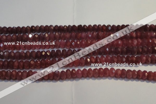 CRZ1027 15.5 inches 5*7mm faceted rondelle AA grade ruby beads