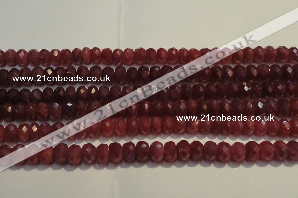 CRZ1029 15.5 inches 3*5mm faceted rondelle AAA grade ruby beads