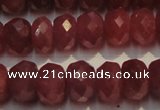 CRZ1030 15.5 inches 4*6mm faceted rondelle AAA grade ruby beads