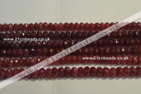 CRZ1031 15.5 inches 5*7mm faceted rondelle AAA grade ruby beads