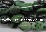 CRZ11 15.5 inches 10*14mm oval ruby zoisite gemstone beads wholesale