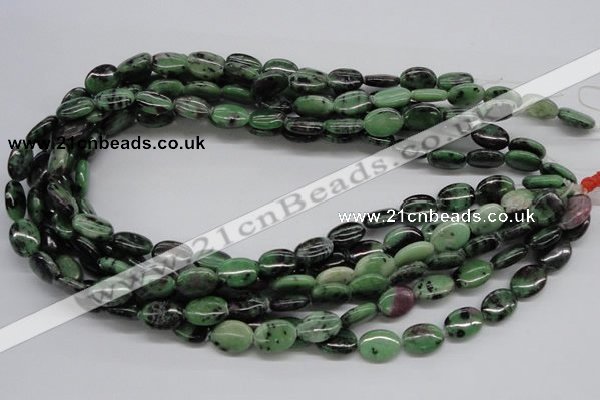 CRZ11 15.5 inches 10*14mm oval ruby zoisite gemstone beads wholesale