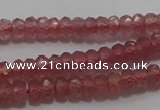 CRZ1100 15.5 inches 2*4mm faceted rondelle AAA+ grade ruby beads