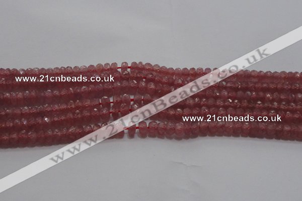 CRZ1101 15.5 inches 3*5mm faceted rondelle AAA+ grade ruby beads