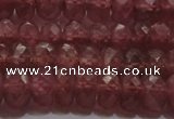 CRZ1102 15.5 inches 4*6mm faceted rondelle AAA+ grade ruby beads