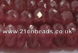 CRZ1104 15.5 inches 5*8mm faceted rondelle AAA+ grade ruby beads