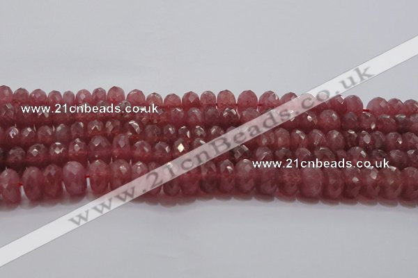 CRZ1104 15.5 inches 5*8mm faceted rondelle AAA+ grade ruby beads