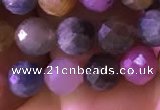 CRZ1131 15.5 inches 6mm faceted round ruby sapphire beads