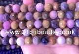 CRZ1144 15.5 inches 10mm faceted round ruby sapphire beads