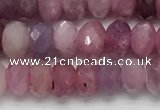 CRZ1151 15.5 inches 3.5*5.5mm faceted rondelle natural ruby beads