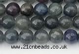 CRZ1160 15.5 inches 5mm round ruby sapphire gemstone beads