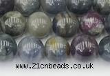 CRZ1163 15.5 inches 8mm round ruby sapphire gemstone beads