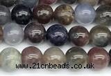 CRZ1175 15 inches 6mm round ruby sapphire beads