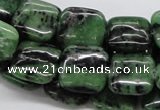 CRZ15 15.5 inches 15*15mm square ruby zoisite gemstone beads wholesale