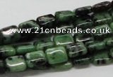 CRZ16 15.5 inches 8*10mm rectangle ruby zoisite gemstone beads